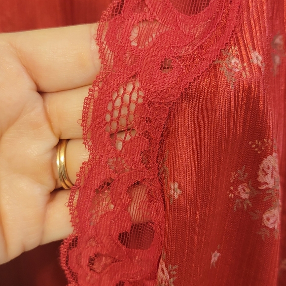 Vintage Tom Bezduda For Barad Union Made NWT Romatic Lace Nightgown‎ Size L - Picture 9 of 17